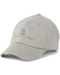 Brunello Cucinelli - Baseballkappe Mit Logo - Lyst
