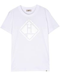Herno - T-Shirt mit Logo-Print - Lyst