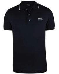 ZEGNA - Logo-Embroidered Polo Shirt - Lyst