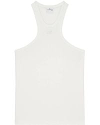 Courreges - Racerback T-Shirt With Embroidered Logo - Lyst