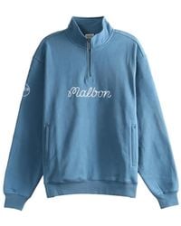 Malbon Golf - Logo-Embroidered Quarter-Zip Sweater - Lyst