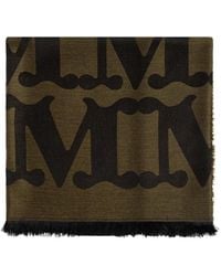 Max Mara - Edro Logo-Jacquard Frayed Scarf - Lyst