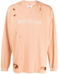 Doublet - Logo-Print Ripped-Detail Sweatshirt - Lyst