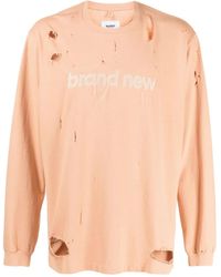 Doublet - Logo-Print Ripped-Detail Sweatshirt - Lyst