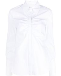 Genny - Ruched Button-up Shirt - Lyst