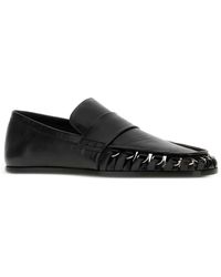 Jil Sander Nikky Square-Toe Loafers in Black | Lyst