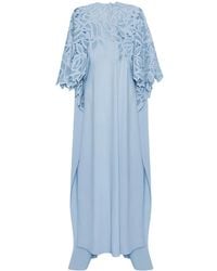 Oscar de la Renta - Rose-Motif Cut-Out Kaftan Dress - Lyst