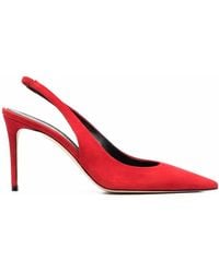 SCAROSSO X Brian Atwood Sutton Slingback Court Shoes - Red