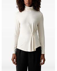 Twinset - Embellished Gathered-Detail Blouse - Lyst