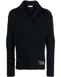 Valentino Garavani - Cable-knit Virgin Wool Jumper - Lyst