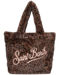 MC2 Saint Barth - Colette Leopard-Print Faux-Fur Tote Bag - Lyst