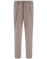 Herno - Drawstring Straight-Leg Trousers - Lyst