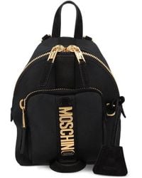Moschino - Cordura Logo-Plaque Canvas Backpack - Lyst