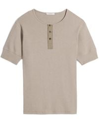 Lemaire - Half-Button Short-Sleeve T-Shirt - Lyst