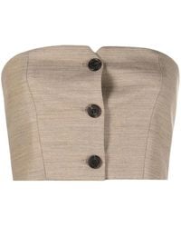 Philosophy Di Lorenzo Serafini - Buttoned Bustier Cropped Top - Lyst