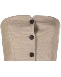 Philosophy Di Lorenzo Serafini - Buttoned Bustier Cropped Top - Lyst