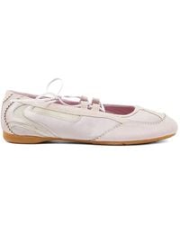 DIESEL - D-Mile Lace-Up Ballet Flats - Lyst