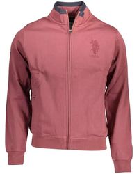 U.S. POLO ASSN. - Logo-Embroidered Zip-Up Sweater - Lyst