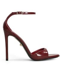 ALEVI - Patent-Finish Ankle-Strap Sandals - Lyst
