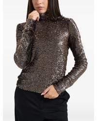 Patrizia Pepe - Sequin-Embellished High-Neck Sweater - Lyst