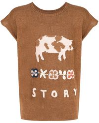 STORY mfg. - Keeping Crochet-detail Knitted Vest - Lyst