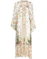 Camilla - Renaissance Romance-print Silk Chiffon Kimono - Lyst