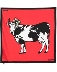 Moschino - Fular con estampado de vaca - Lyst