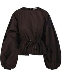 Zimmermann - Alchemy Blouse Met Pofmouwen - Lyst