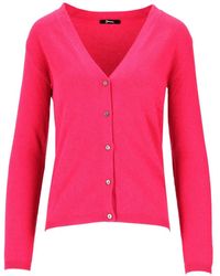 LA ROSE - V-Neck Button-Up Cardigan - Lyst