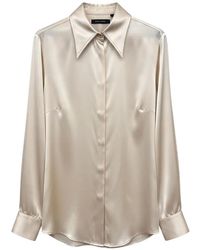 Ralph Lauren - Satin-Finish Long-Sleeve Shirt - Lyst