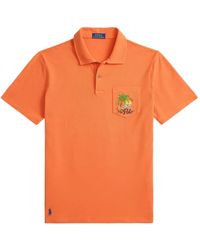 Polo Ralph Lauren - Embroidered-Pocket Polo Shirt - Lyst