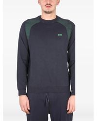 BOSS - ストライプパネル スウェットシャツ - Lyst
