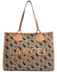 Lancel - Large Monogram Leather-Trimmed Tote Bag - Lyst