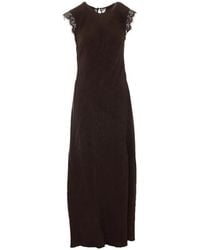 Pinko - Lace-Trim Floral-Jacquard Maxi Dress - Lyst