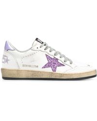 Golden Goose Deluxe Brand Ballstar Gerafelde Sneakers - Wit