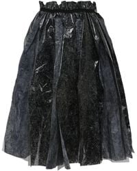 Comme des Garçons - Foil-Effect Pleated Skirt - Lyst