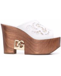 Dolce & Gabbana - Open-toe Platform-sole Mules - Lyst