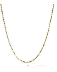 David Yurman - 18k Yellow Gold Box Chain Necklace - Lyst
