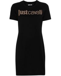 Just Cavalli - Logo-embellished Cotton Shirt Dress - Lyst