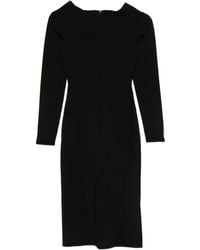 Stella McCartney - Boat-Neck Long-Sleeve Midi Dress - Lyst