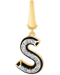 Tryst - 18Kt Alphabet S Gelbgoldanhänger Mit Diamant - Lyst