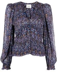 Isabel Marant - Nibel Bluse Mit Blumen-Print - Lyst