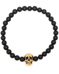 Alexander McQueen - Skull Bracelet With Pearls - Lyst