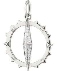 Monica Rich Kosann - Points North Large Compass Embellished Charm - Lyst