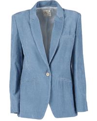 forte_forte - Essential Fluid Velvet Jacket With A Chic Two-Thousand-Line Design - Lyst