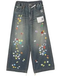 Maison Mihara Yasuhiro - Price-Tag Sticker Printed Jeans - Lyst