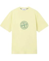 Stone Island - T-Shirt Met Compass-Logopatch - Lyst