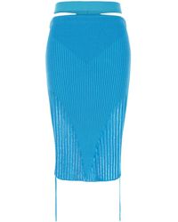 ANDREADAMO - Ribbed Knit Pencil Skirt - Lyst