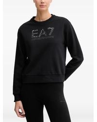 EA7 - Sweat Orné De Sequins À Logo - Lyst