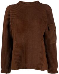 Semicouture - Multi-pocket Ribbed-knit Jumper - Lyst